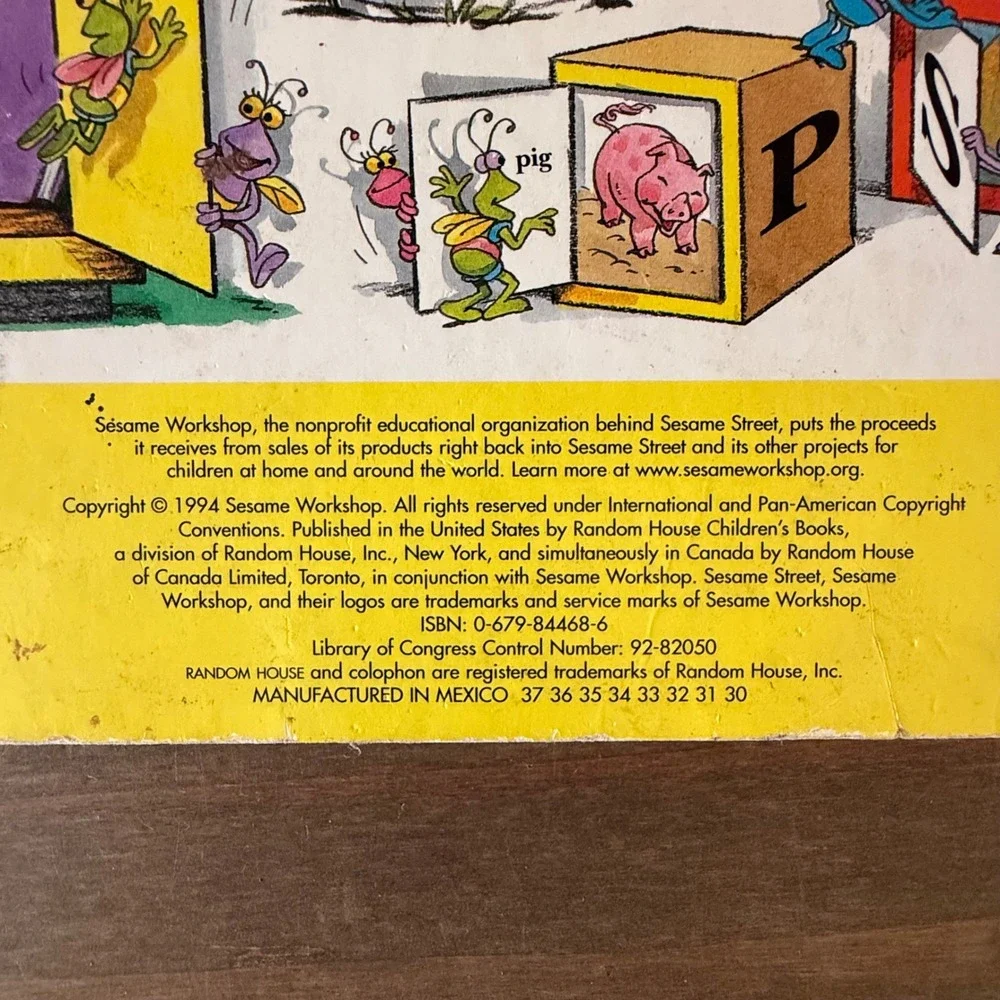 Sesame Street Elmo's Big Lift-and-Look Book 1994 Hardcover 60+ Flaps Complete